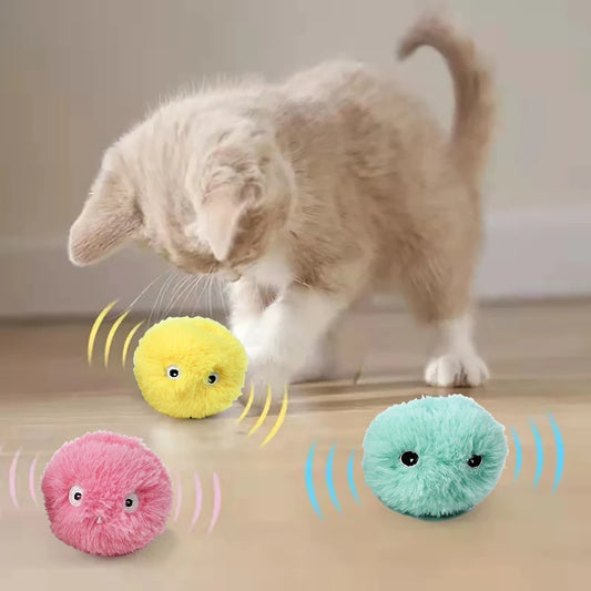 Interactive Ball Smart Cat Toys Plush - Electric Catnip Training