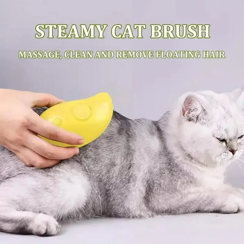 Cats & Dogs Steamy Brush - Pet Grooming tool Shedding 3 in 1 Electric Sprays Massage Combs