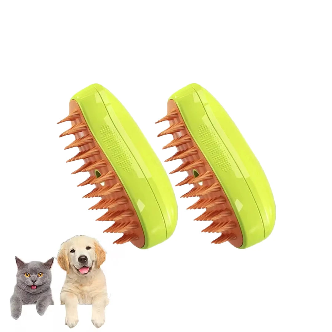 Cats & Dogs Steamy Brush - Pet Grooming tool Shedding 3 in 1 Electric Sprays Massage Combs