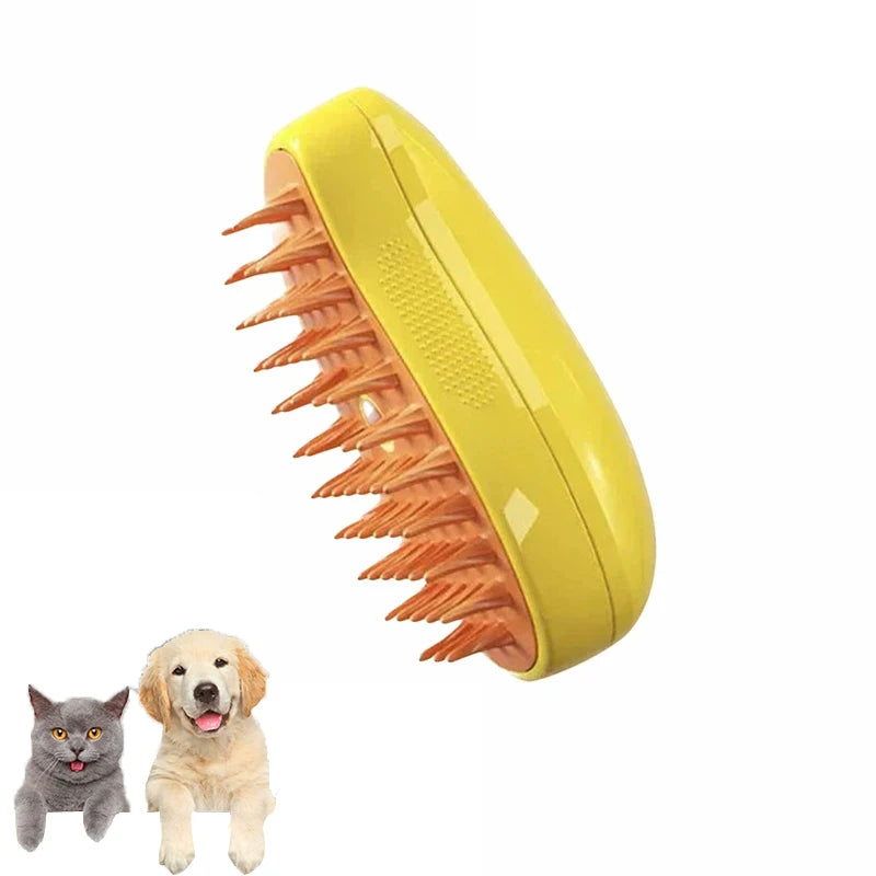 Cats & Dogs Steamy Brush - Pet Grooming tool Shedding 3 in 1 Electric Sprays Massage Combs