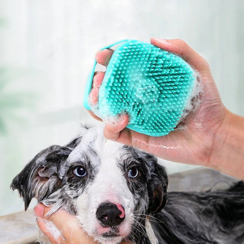 Pet Bathing Brush Soft Silicone Massager - Shower Gel Bathing Brush