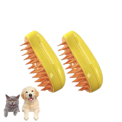 Cats & Dogs Steamy Brush - Pet Grooming tool Shedding 3 in 1 Electric Sprays Massage Combs